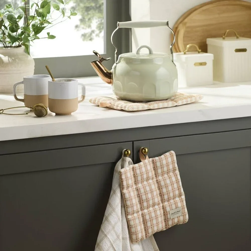 2qt Stainless Steel Arch Cutout Teapot Serene Green - Hearth & Hand Magnolia‎